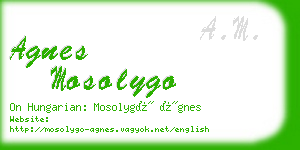 agnes mosolygo business card